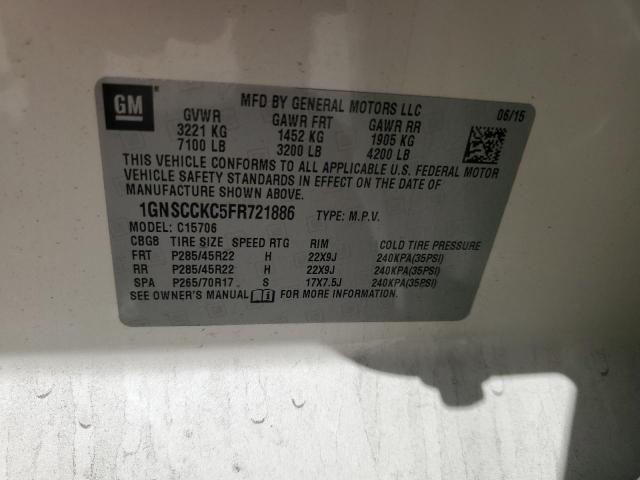 2015 CHEVROLET TAHOE C150 1GNSCCKC5FR721886