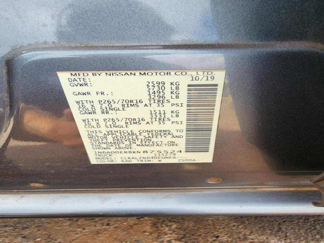 2019 NISSAN FRONTIER S - 1N6AD0ER8KN875524