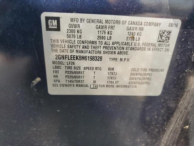 2017 CHEVROLET EQUINOX LS 2GNFLEEK8H6198328
