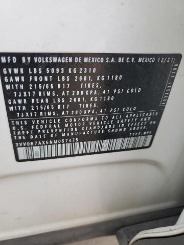 2022 VOLKSWAGEN TIGUAN S 3VV0B7AX5NM057475