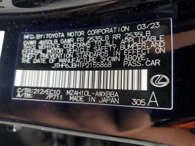2023 LEXUS UX 250H PREMIUM JTHP6JBH1P2155868