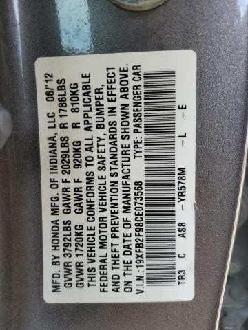 2012 HONDA CIVIC EXL #3303962726