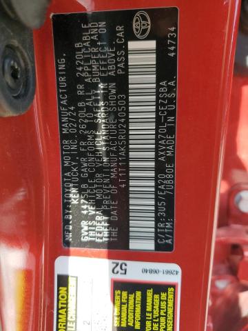 2024 TOYOTA CAMRY SE NIGHT SHADE 4T1T11AK5RU240503
