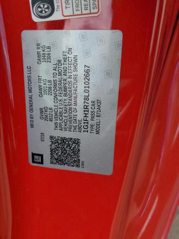 2020 CHEVROLET CAMARO SS 1G1FH1R78L0102667