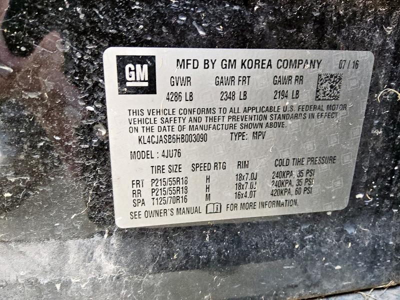 2017 BUICK ENCORE PRE KL4CJASB6HB003090