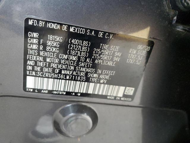 2020 HONDA HR-V LX 3CZRU5H36LM711835