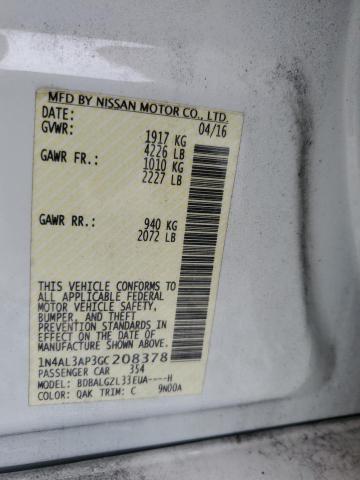 2016 NISSAN ALTIMA 2.5 1N4AL3AP3GC208378