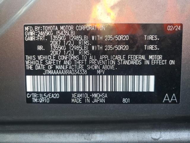 2024 TOYOTA BZ4X XLE JTMAAAAAXRA034338