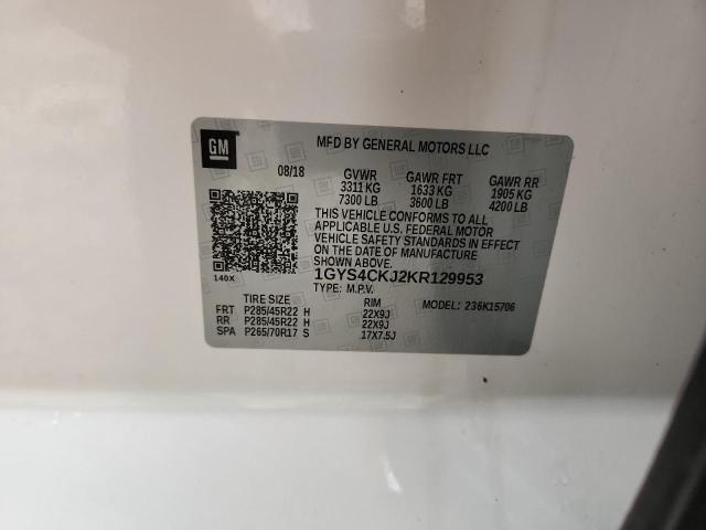 2019 CADILLAC ESCALADE P 1GYS4CKJ2KR129953