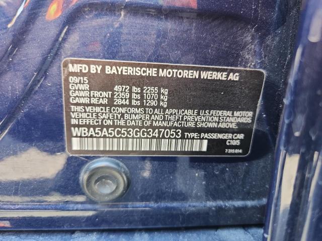 2016 BMW 528 I WBA5A5C53GG347053
