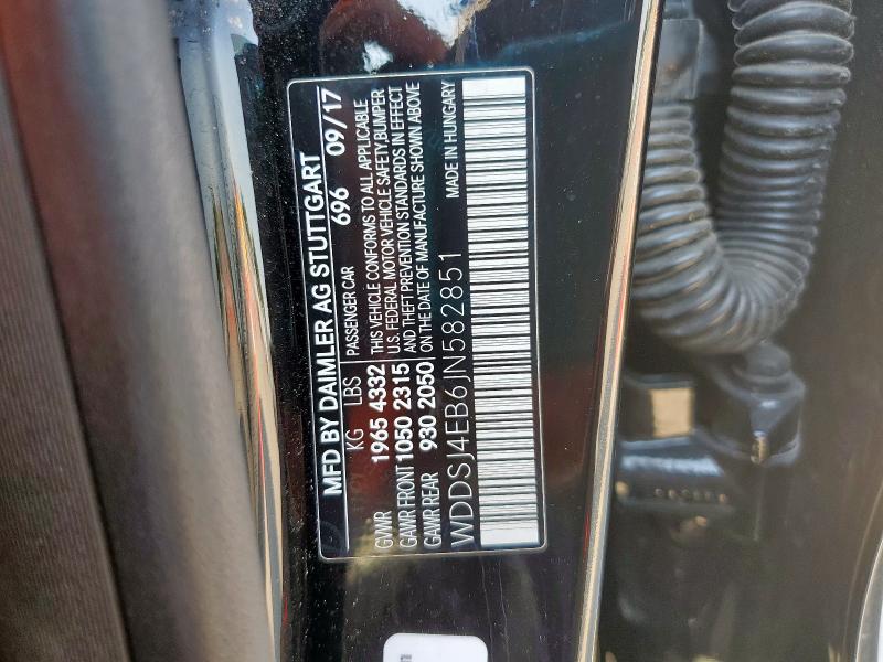 2018 MERCEDES-BENZ CLA 250 WDDSJ4EB6JN582851