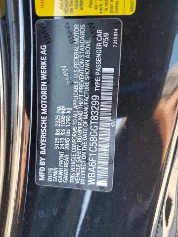 2016 BMW 640 I WBA6F1C58GGT83299