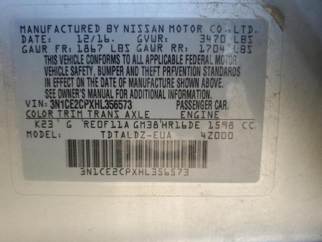 2017 NISSAN VERSA NOTE 3N1CE2CPXHL356573