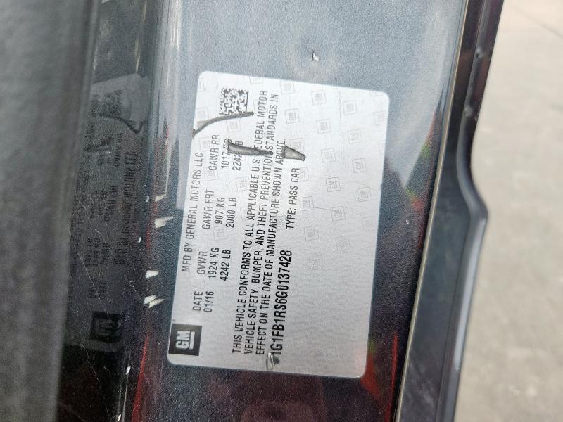 2016 CHEVROLET CAMARO LT 1G1FB1RS6G0137428
