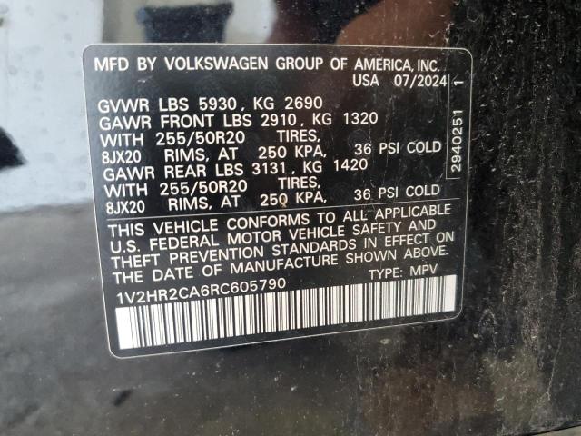 2024 VOLKSWAGEN ATLAS SE 1V2HR2CA6RC605790