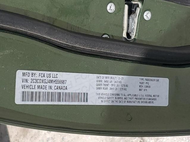 2021 DODGE CHARGER SC 2C3CDXGJ4MH556987