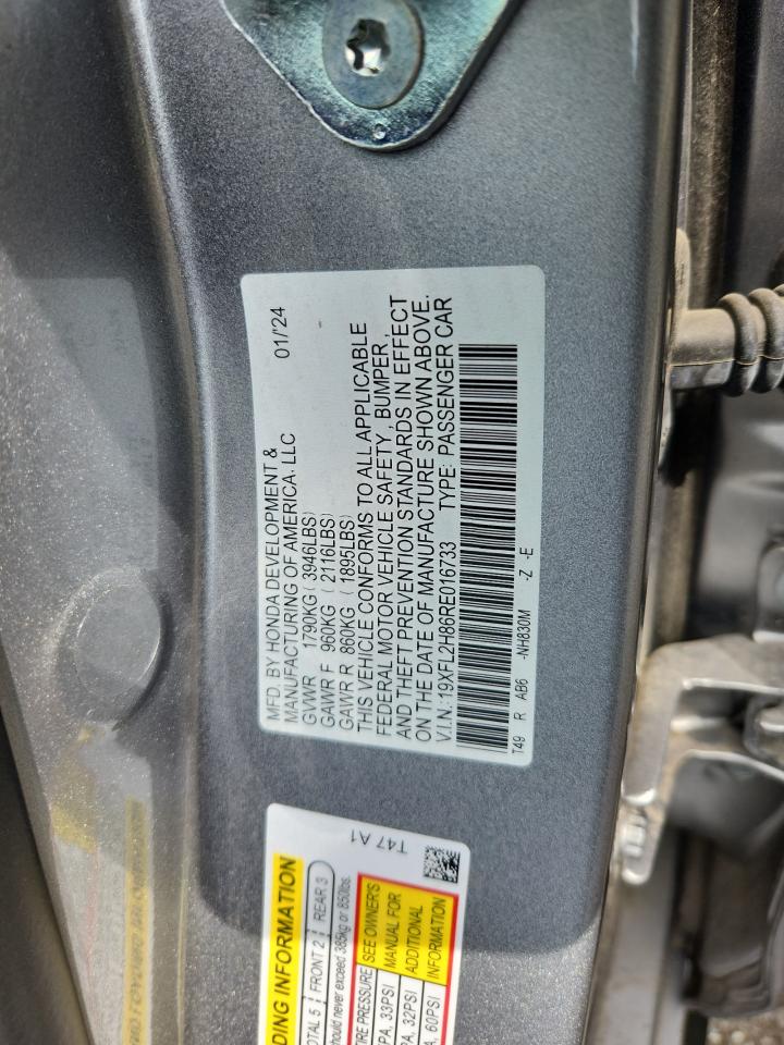 Lot #3302923055 2024 HONDA CIVIC SPORT