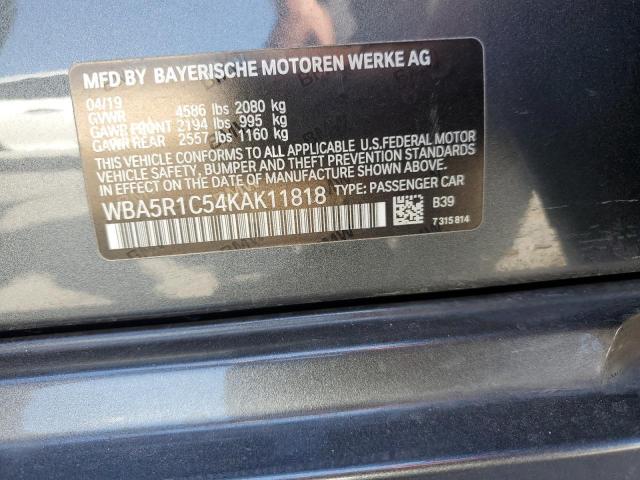 2019 BMW 330I WBA5R1C54KAK11818