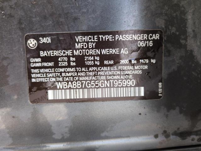 2016 BMW 340 XI WBA8B7G55GNT95990
