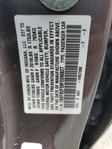 2015 HONDA CIVIC LX 19XFB2F59FE096827