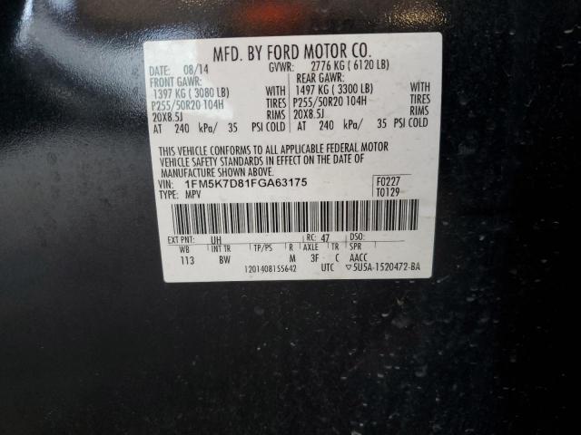 2015 FORD EXPLORER X - 1FM5K7D81FGA63175