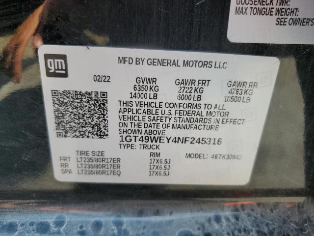 2022 GMC SIERRA K35 1GT49WEY4NF245316