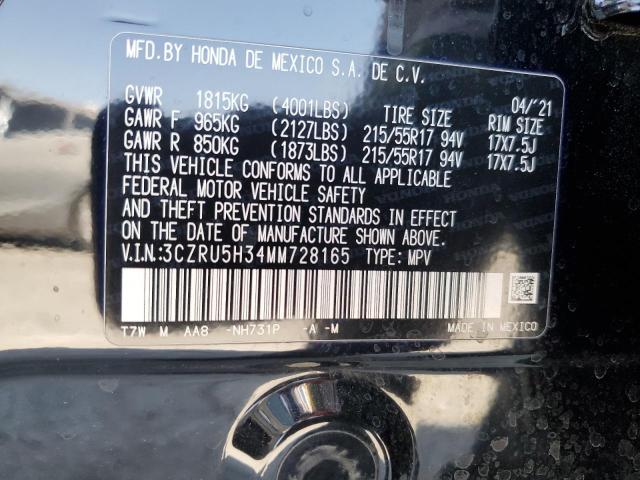 2021 HONDA HR-V LX 3CZRU5H34MM728165