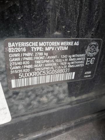 2016 BMW X5 5UXKR0C53G0S88031
