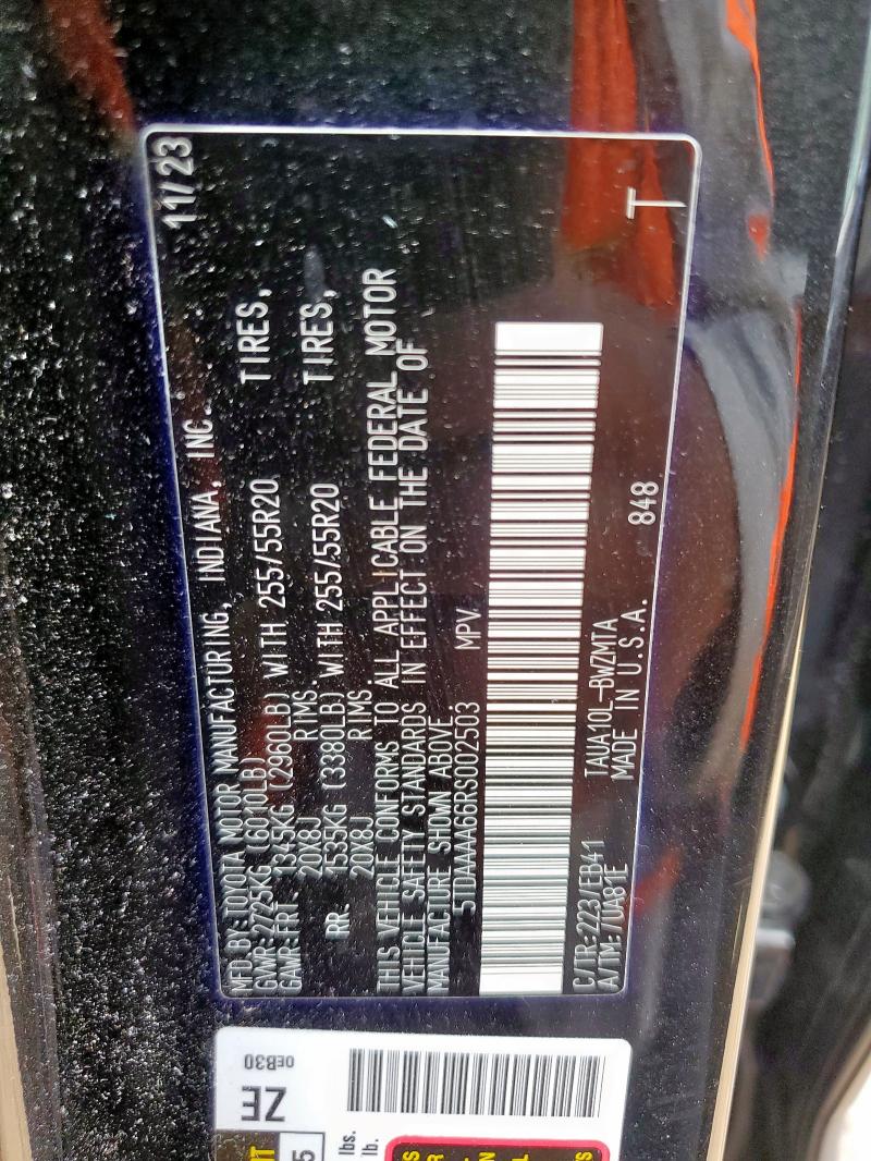 2024 LEXUS TX 350 BAS 5TDAAAA66RS002503