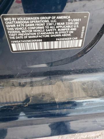 2021 VOLKSWAGEN PASSAT SE - 1VWSA7A32MC005886