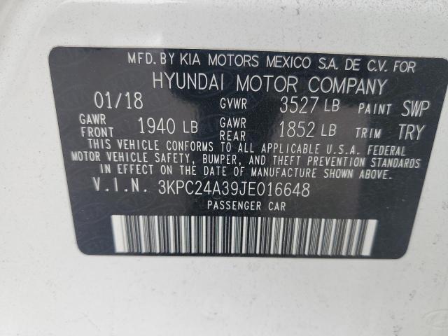 2018 HYUNDAI ACCENT SE 3KPC24A39JE016648