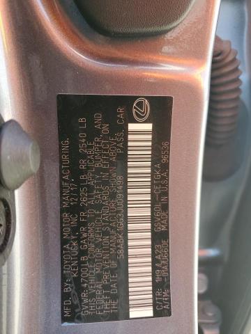 2018 LEXUS ES 350 58ABK1GG3JU091498