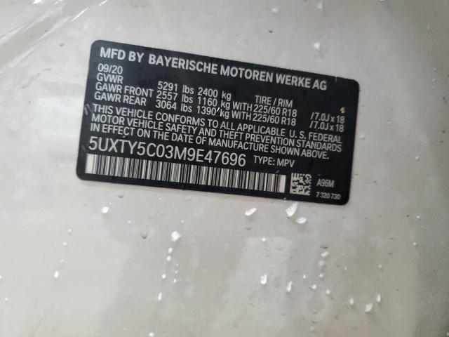 2021 BMW X3 XDRIVE3 5UXTY5C03M9E47696