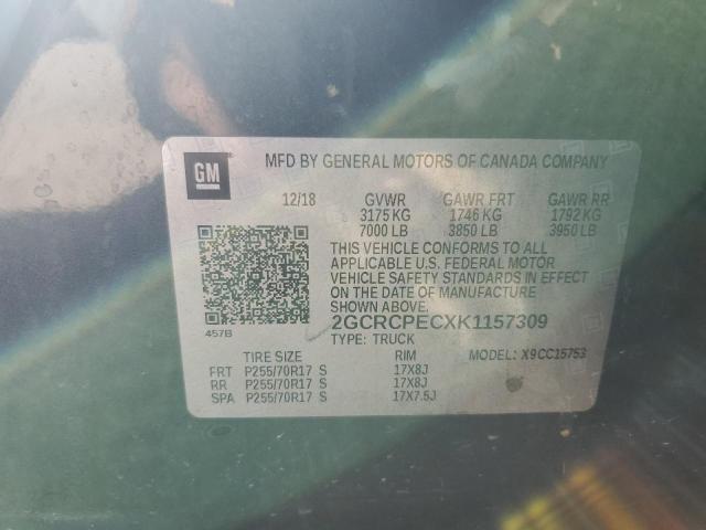 2019 CHEVROLET SILVERADO 2GCRCPECXK1157309