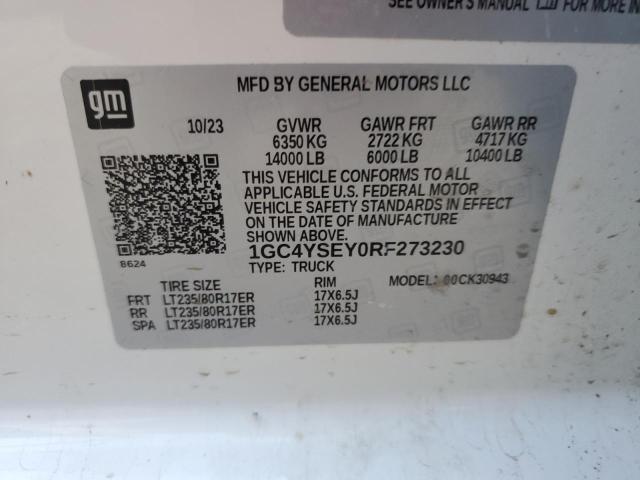 2024 CHEVROLET SILVERADO 1GC4YSEY0RF273230