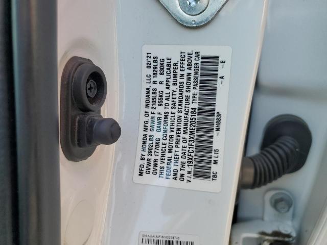 2021 HONDA CIVIC EX 19XFC1F3XME205184