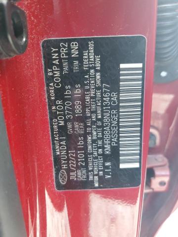 2022 HYUNDAI VENUE SE KMHRB8A38NU134677