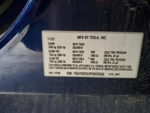 2023 TESLA MODEL Y 7SAYGDEE5PA029936