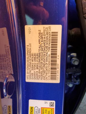 2021 HONDA ACCORD SPORT SE 1HGCV1F42MA121550