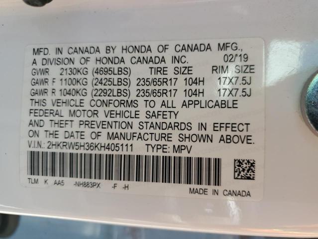 2019 HONDA CR-V LX - 2HKRW5H36KH405111