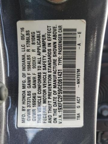 2016 HONDA CIVIC LX 19XFC2F59GE061431