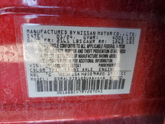 2024 NISSAN SENTRA SV 3N1AB8CV7RY287041
