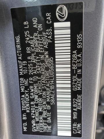 2020 LEXUS ES 350 LUX 58AEZ1B14LU056595