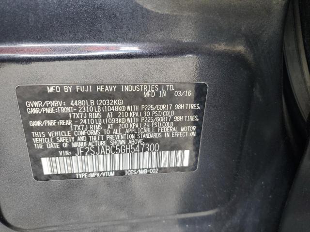 2016 SUBARU FORESTER 2 JF2SJABC5GH547300