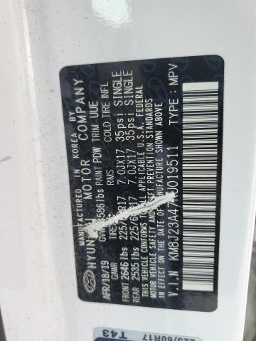 2019 HYUNDAI TUCSON SE KM8J23A47KU019511