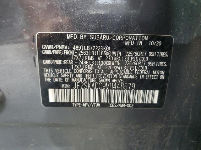 2021 SUBARU FORESTER JF2SKADC9MH448579