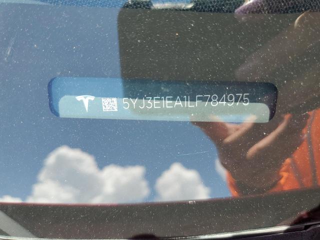 2020 TESLA MODEL 3 5YJ3E1EA1LF784975