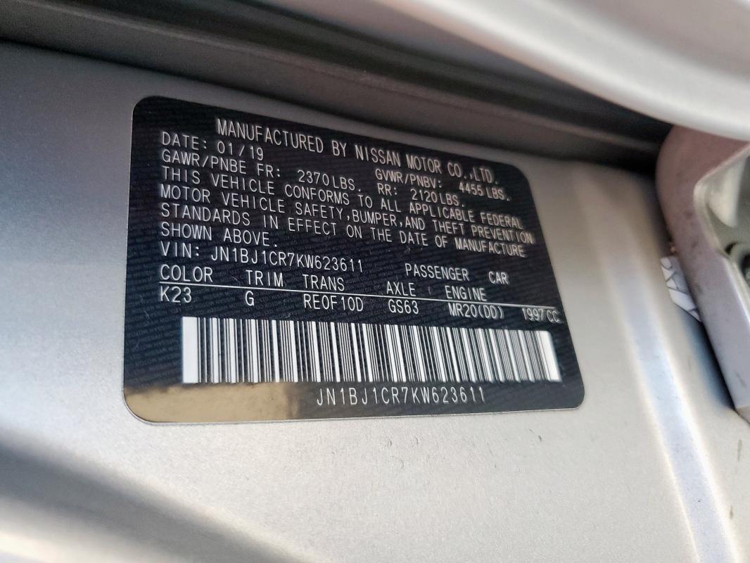 2019 NISSAN ROGUE SPOR - JN1BJ1CR7KW623611