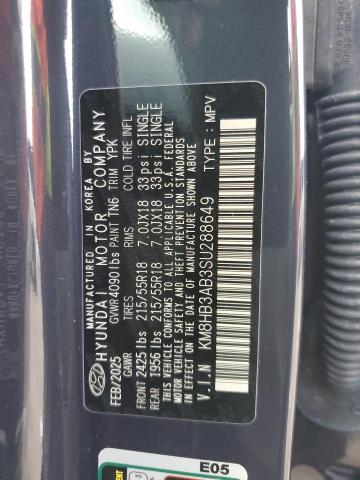 2025 HYUNDAI KONA SEL KM8HB3AB3SU288649