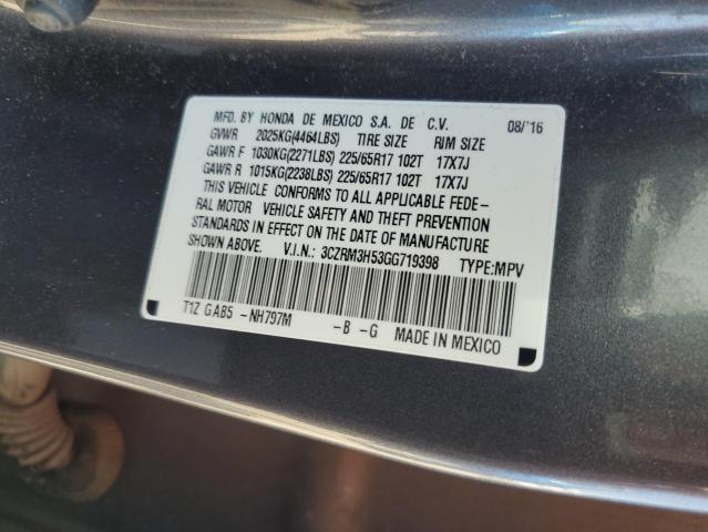 2016 HONDA CR-V EX 3CZRM3H53GG719398